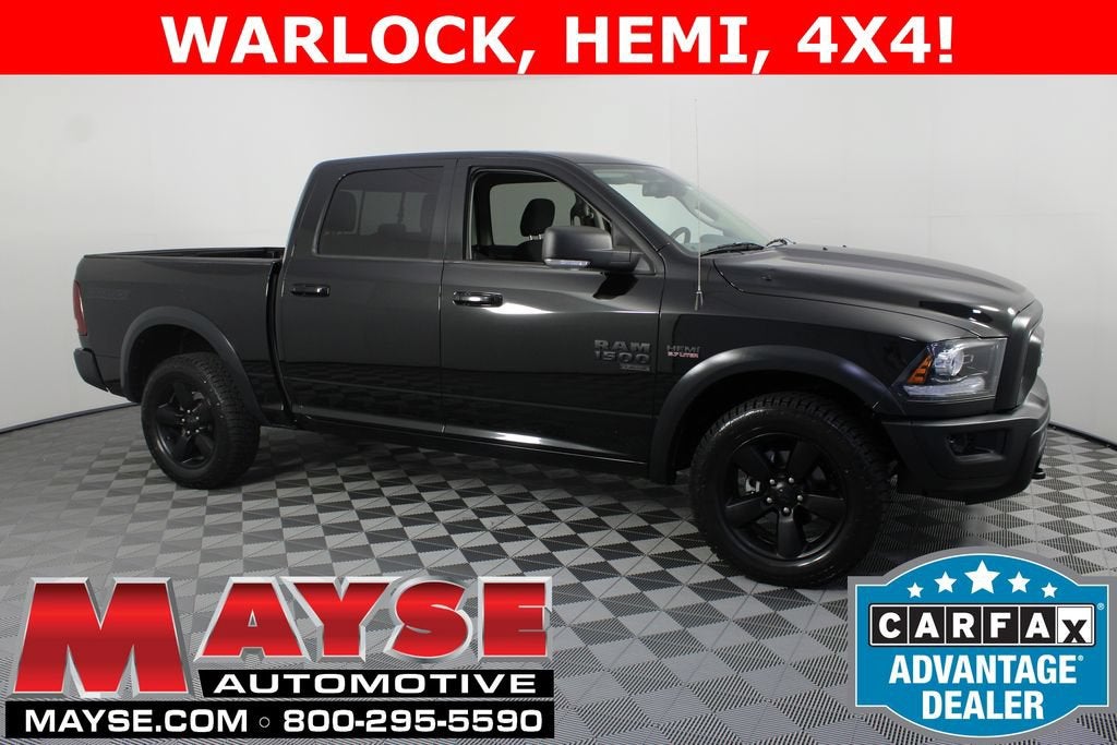 2019 RAM 1500 Classic Warlock in Black — front three-quarter view