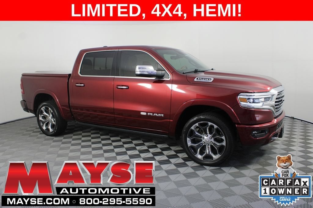 2021 RAM 1500 Longhorn in Marn/Lh/Rwd4x4 — front three-quarter view