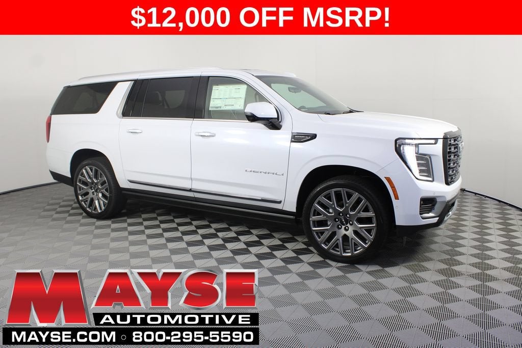 2026 GMC Yukon XL Denali Ultimate in Glacier White Tricoat — front three-quarter view