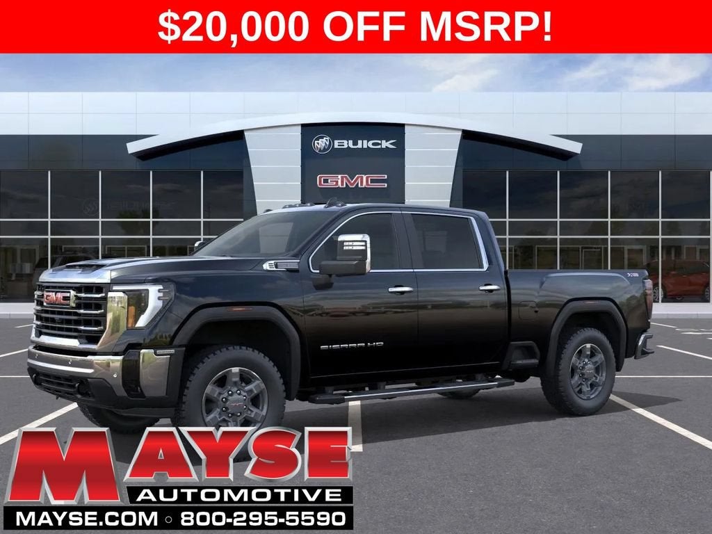 2026 GMC Sierra 2500 HD SLT in Onyx Black — front three-quarter view