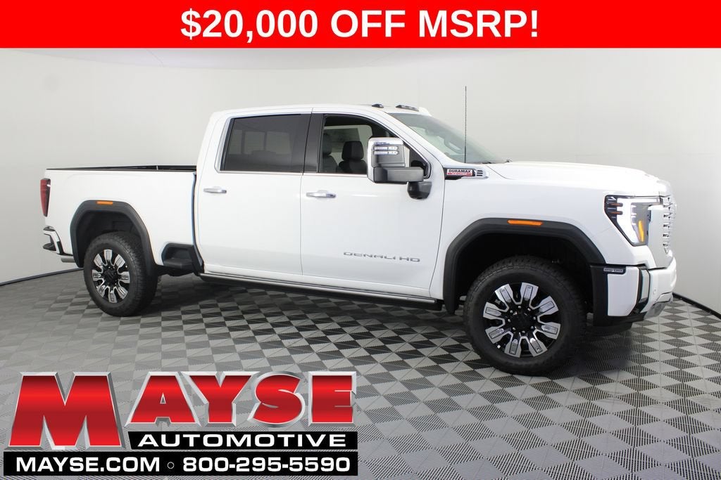 2026 GMC Sierra 2500 HD Denali in Summit White — front three-quarter view