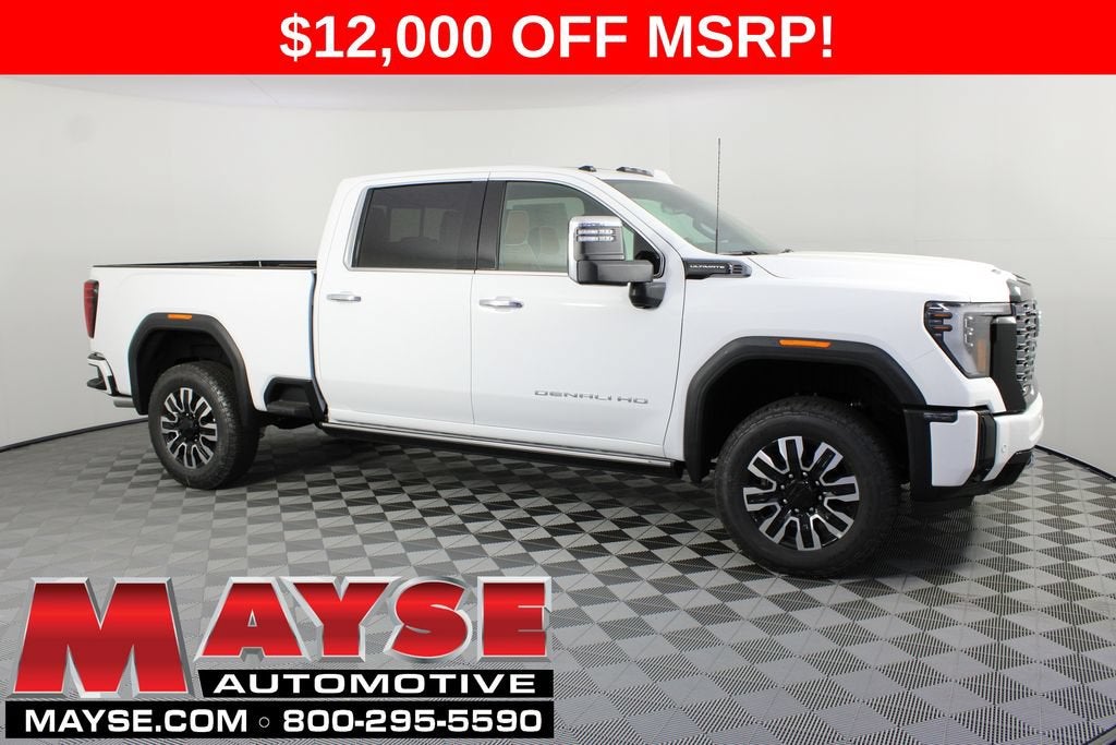2026 GMC Sierra 2500 HD Denali Ultimate in Summit White — front three-quarter view
