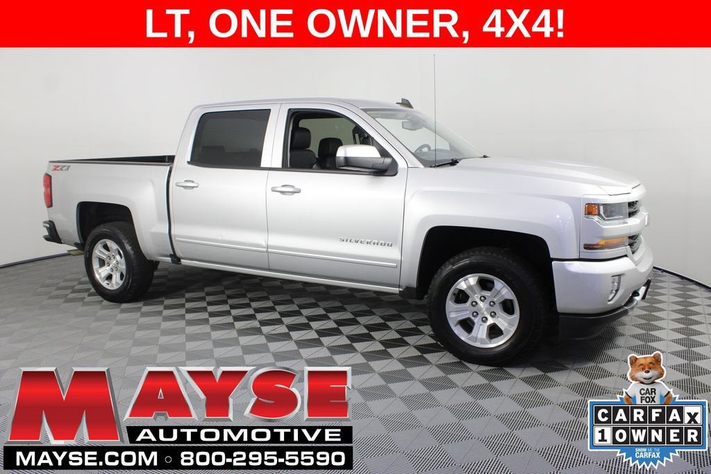 2018 Chevrolet Silverado 1500 LT in Silver Ice Metallic — front three-quarter view