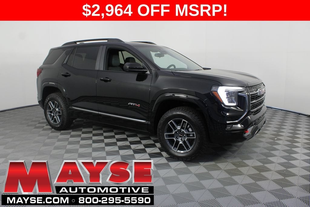 2027 GMC Terrain AWD AT4 in Ebony Twilight Metallic — front three-quarter view