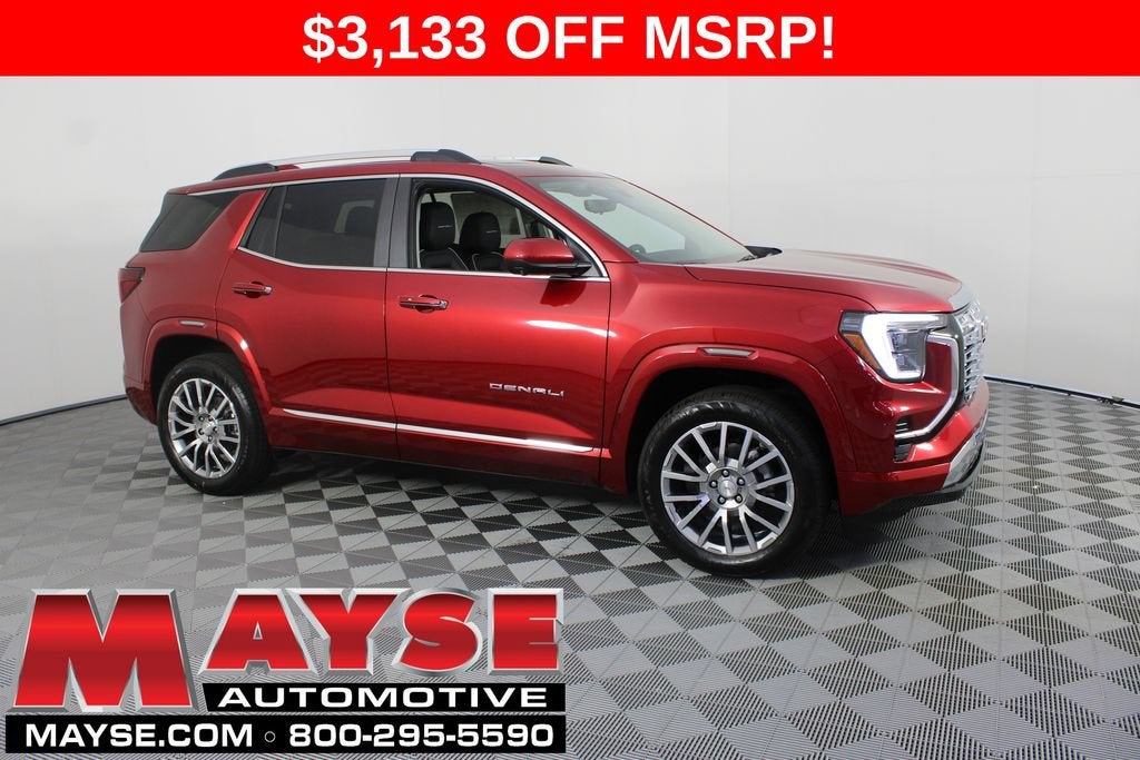 2027 GMC Terrain AWD Denali in Volcanic Red Tintcoat — front three-quarter view