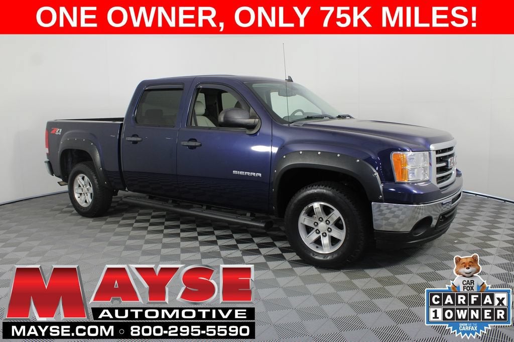 2012 GMC Sierra 1500 SLE in Midnight Blue Metallic — front three-quarter view