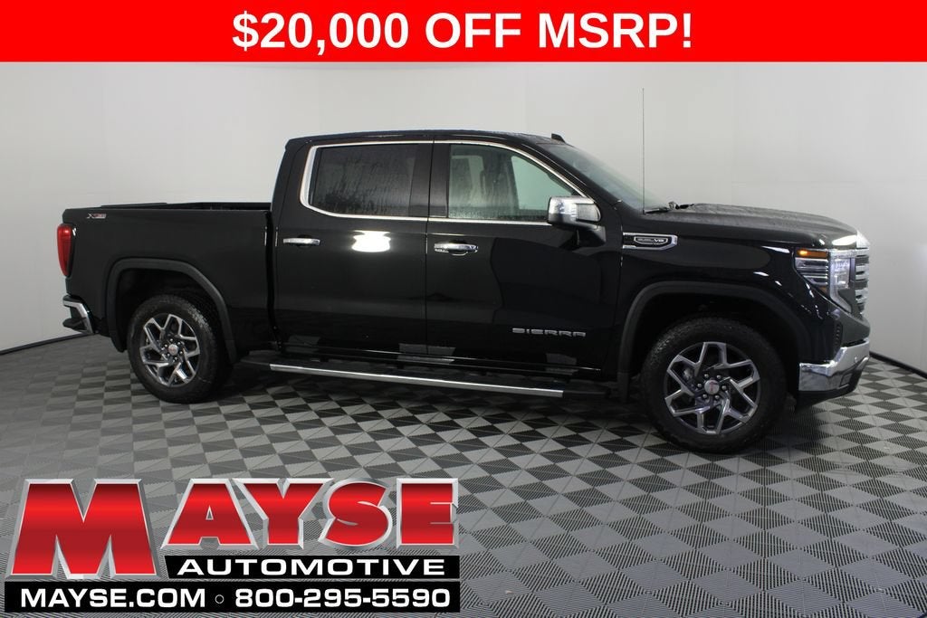2026 GMC Sierra 1500 SLT in Onyx Black — front three-quarter view