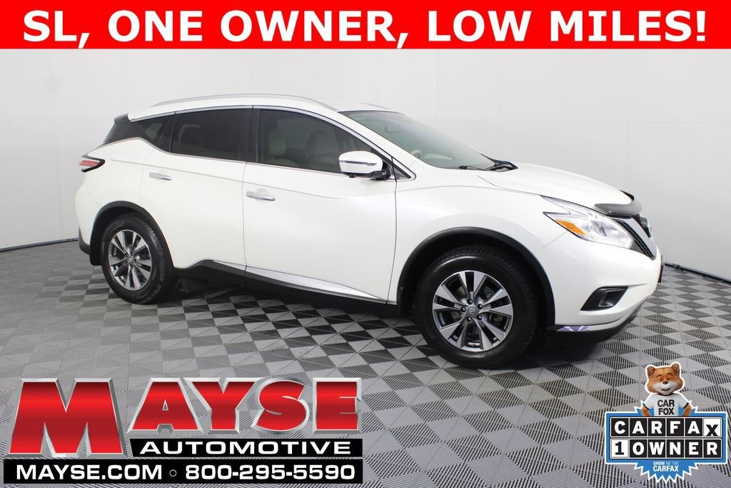 2016 Nissan Murano SL in Wht/Sl/Fwd — front three-quarter view